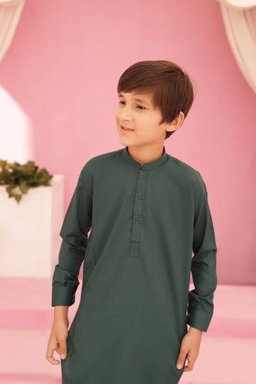 Teal Kurta and Trouser Set For Boys